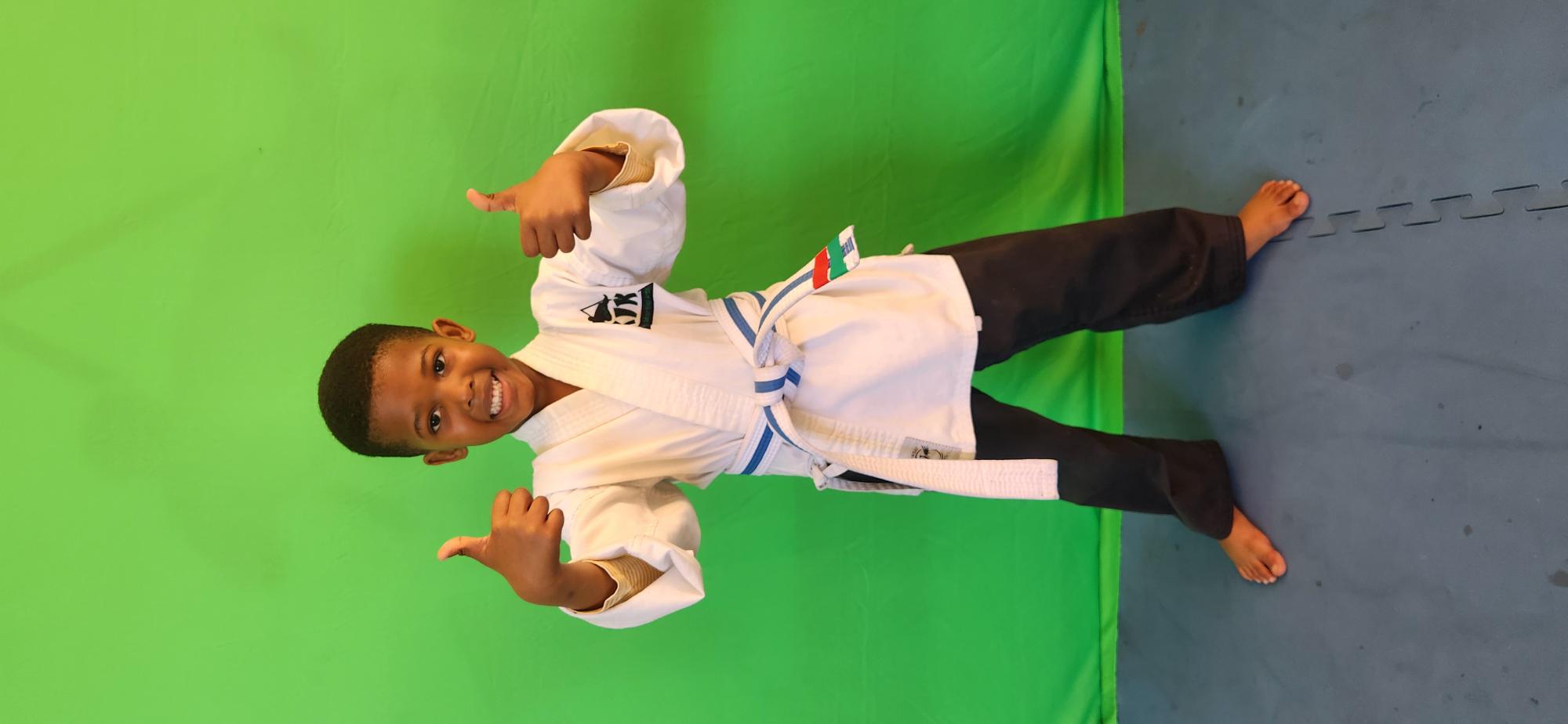 Young martial arts student